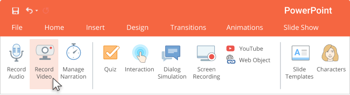 Record Video Icon Where to find the Record Video icon