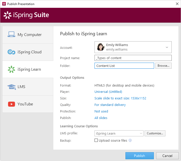 Publishing Video Lecture to LMS Publishing Video Lecture to LMS