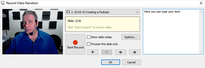 Record Video Narration Record Video Narration for a Course