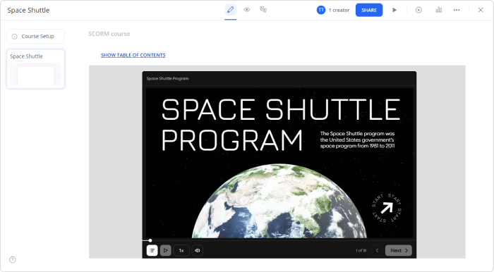 SCORM course into 360Learning LMS SCORM course in 360Learning LMS
