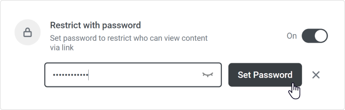 Setting up a password
